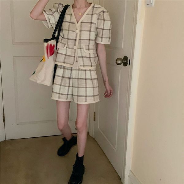 2020 summer graceful v-neck plaid cotton and linen + shorts for suit pants suit pants set women fsvoe, Gray
2020 summer graceful v-neck plaid cotton and linen + shorts for suit pants suit pants set women fsvoe, Gray