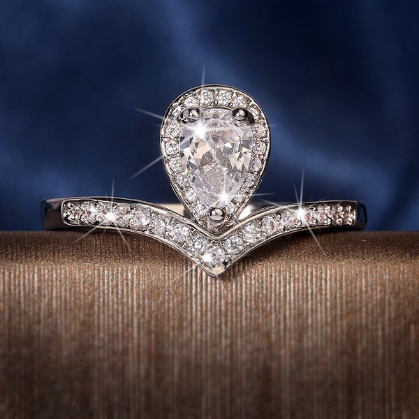 korean fashion geometric water drop blingaaaaacz ladies ring wedding engagement valentine's day jewelry gift 2020 new, Slivery;golden
korean fashion geometric water drop blingaaaaacz ladies ring wedding engagement valentine's day jewelry gift 2020 new, Slivery;golden
