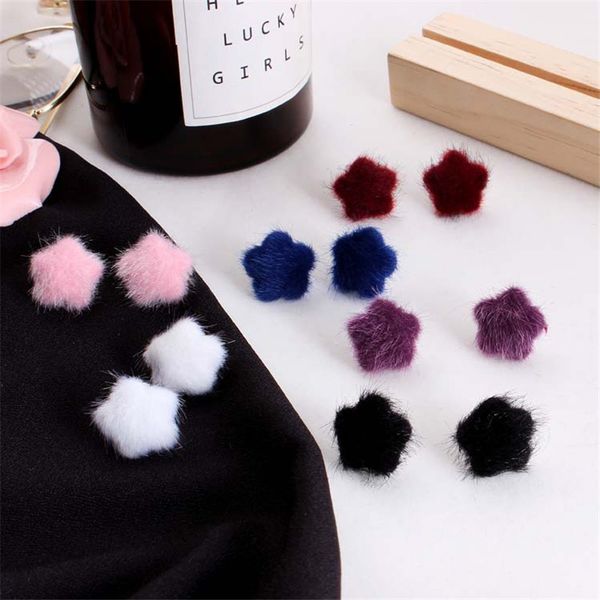 fashion cute candy color plush ball stud earrings for women korean velvet heart star round plush earrings statement jewelry gift, Golden;silver
fashion cute candy color plush ball stud earrings for women korean velvet heart star round plush earrings statement jewelry gift, Golden;silver