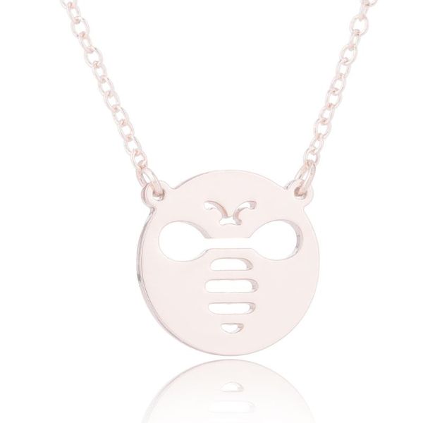 link, chain simple fashionable hollow round bee necklace japanese and korean creative small animal jewelry, Black
link, chain simple fashionable hollow round bee necklace japanese and korean creative small animal jewelry, Black