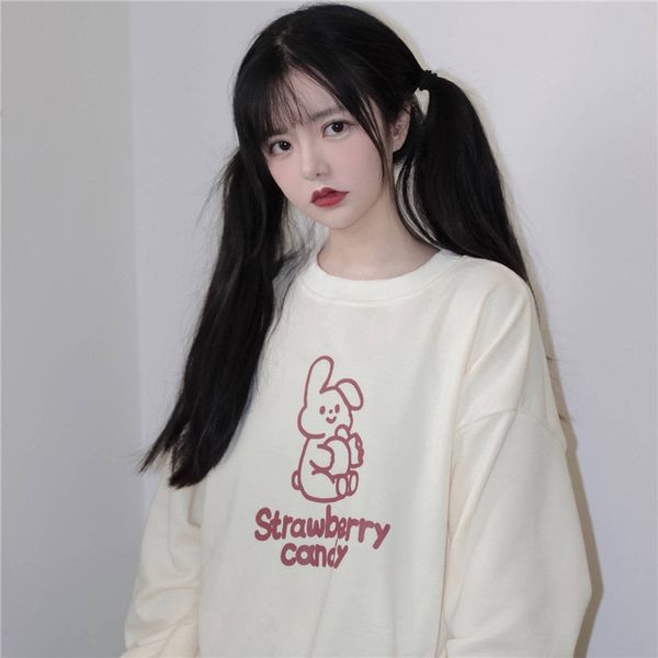 women kawaii rabbit hoodie streetwear harajuku high street sweatshirt female autumn loose outwear korean hoodies females, Black
women kawaii rabbit hoodie streetwear harajuku high street sweatshirt female autumn loose outwear korean hoodies females, Black