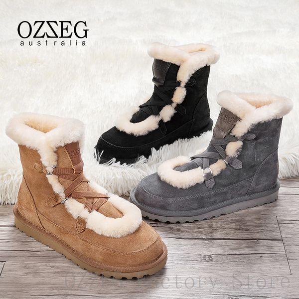 ozzeg designer snow boots women australia sheep fur lining real leather upper furry winter shoes woman quality, Black
ozzeg designer snow boots women australia sheep fur lining real leather upper furry winter shoes woman quality, Black