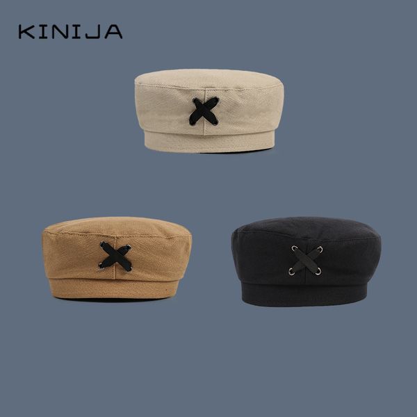 vintage painter flat cap female autumn solid color bonnet cross bandage designer ins cotton korean ladies beret female, Blue;gray
vintage painter flat cap female autumn solid color bonnet cross bandage designer ins cotton korean ladies beret female, Blue;gray