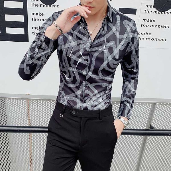 men's dress shirts social four seasons turndown collar camisas para hombre texture printing self-cultivation long sleeve shirt temperam, White;black
men's dress shirts social four seasons turndown collar camisas para hombre texture printing self-cultivation long sleeve shirt temperam, White;black