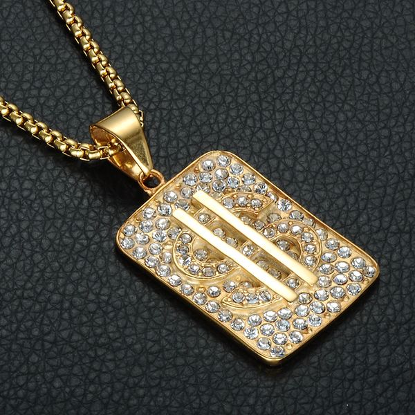 d&z men's hip hop iced out bling rhinestone us dollar geometric pendant necklace for male fashion bijoux, Silver
d&z men's hip hop iced out bling rhinestone us dollar geometric pendant necklace for male fashion bijoux, Silver