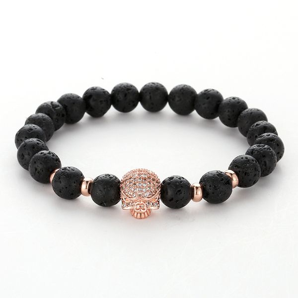 beaded, strands charm natural black lava stone beads bracelet bangle micro inset zircon alloy skull elastic jewelry for women men
beaded, strands charm natural black lava stone beads bracelet bangle micro inset zircon alloy skull elastic jewelry for women men
