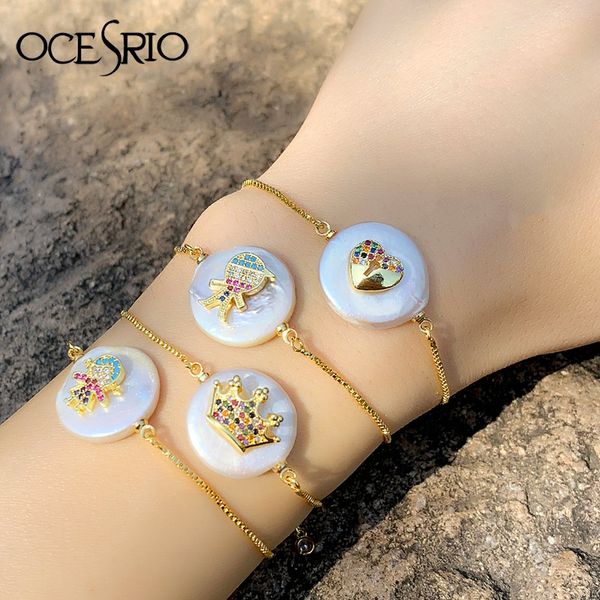 charm bracelets ocesrio for women jewelry round gold natural pearl rainbow boys&girls zirconia crown brt-b76, Golden;silver
charm bracelets ocesrio for women jewelry round gold natural pearl rainbow boys&girls zirconia crown brt-b76, Golden;silver