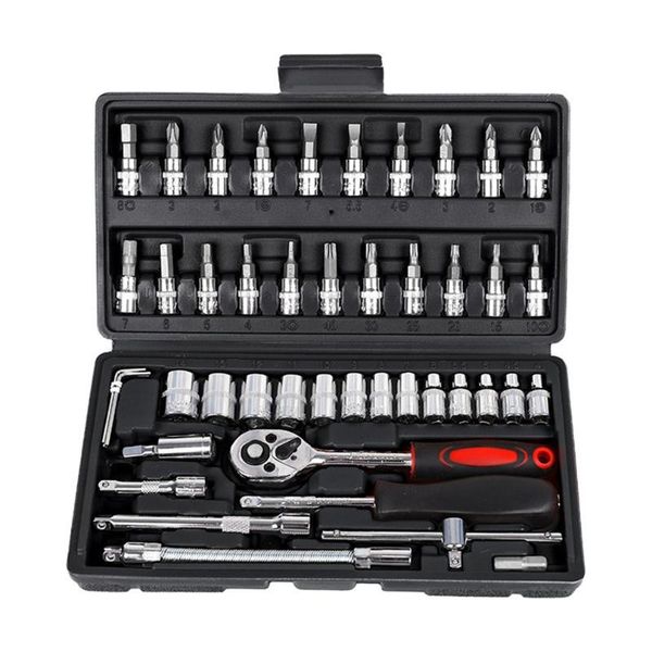 46 piece socket wrench set combination tool set german quality auto repair durable practical hardware tools
46 piece socket wrench set combination tool set german quality auto repair durable practical hardware tools