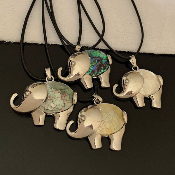 ethnic retro reiki shell pearl pendant necklaces animal lovely elephant natural abalone shell mother of pearl necklaces female, Silver
ethnic retro reiki shell pearl pendant necklaces animal lovely elephant natural abalone shell mother of pearl necklaces female, Silver