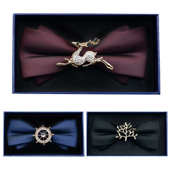 bow ties novelty mans bowtie wedding formal dress solid colors elk rudder original metal two layer butterfly self tie, Black;gray
bow ties novelty mans bowtie wedding formal dress solid colors elk rudder original metal two layer butterfly self tie, Black;gray