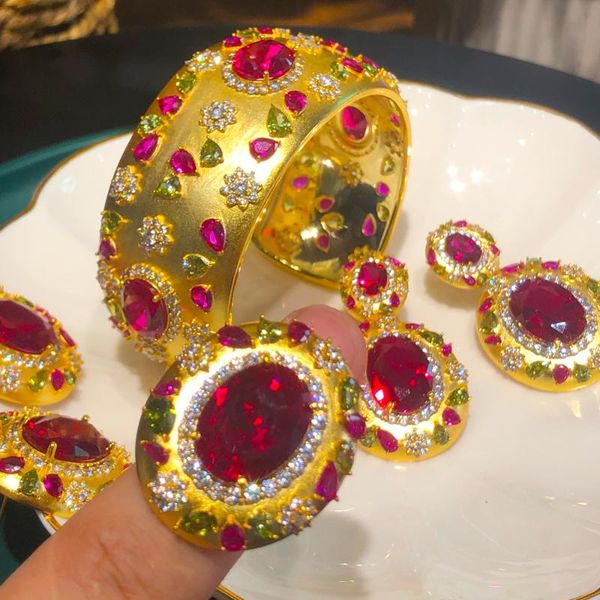siscathy luxury exquisite women bangle bracelet ring cubic zirconia wedding female wedding jewelry sets accessories high quality, Silver
siscathy luxury exquisite women bangle bracelet ring cubic zirconia wedding female wedding jewelry sets accessories high quality, Silver