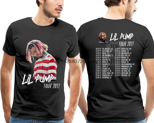 casual tee shirts for men lil pump tour tshirt with tour date black color design 
casual tee shirts for men lil pump tour tshirt with tour date black color design