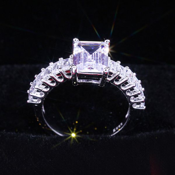 wedding rings fashion square zircon engagement ring copper jewelry exquisite silver color crystal rhinestone women's gift, Slivery;golden
wedding rings fashion square zircon engagement ring copper jewelry exquisite silver color crystal rhinestone women's gift, Slivery;golden