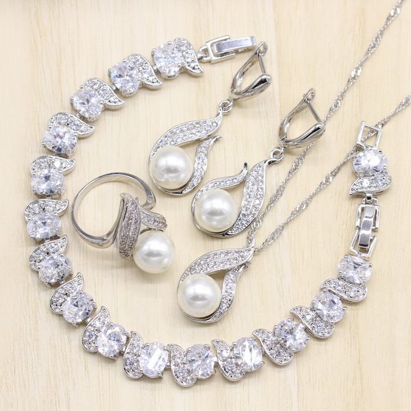 earrings & necklace women costume freshwater natural pearl silver color jewelry sets white crystal bracelet pendant&necklace ring gift box
earrings & necklace women costume freshwater natural pearl silver color jewelry sets white crystal bracelet pendant&necklace ring gift box