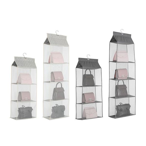 storage boxes & bins 3/4 pockets clear hanging purse handbag tote bag organizer closet foldable space saving
storage boxes & bins 3/4 pockets clear hanging purse handbag tote bag organizer closet foldable space saving