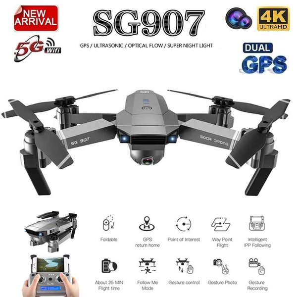 new sg907 gps drone 4k hd dual camera wide-angle anti-shake wifi fpv rc foldable four-axis uav professional gps follow me
new sg907 gps drone 4k hd dual camera wide-angle anti-shake wifi fpv rc foldable four-axis uav professional gps follow me