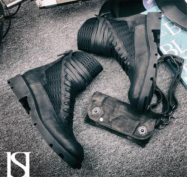 men boots breathable bandag basic high-genuine leather luxury trainers ankle boots casual tactics shoes, Black
men boots breathable bandag basic high-genuine leather luxury trainers ankle boots casual tactics shoes, Black