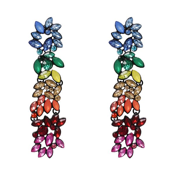 yhpup trendy multi-color flower long dangle earrings rhinestone crystal luxury oorbellen women wedding jewelry gift kolczyki, Silver
yhpup trendy multi-color flower long dangle earrings rhinestone crystal luxury oorbellen women wedding jewelry gift kolczyki, Silver