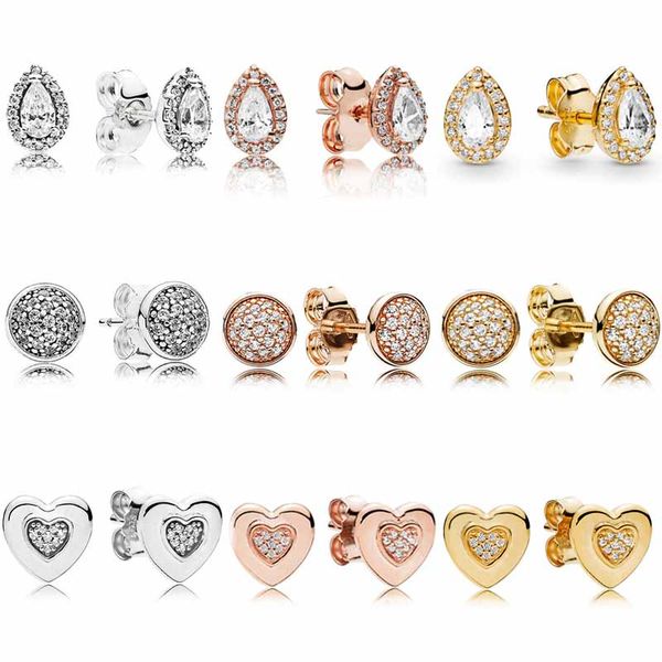 Original Sliver Rose and Gold color Shine Radiant Teardrops Stud Heart Earring For Women Wedding Gift DIY Jewelry, Golden;silver
Original Sliver Rose and Gold color Shine Radiant Teardrops Stud Heart Earring For Women Wedding Gift DIY Jewelry, Golden;silver