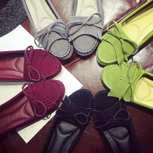 2020 new arrival eur 35-40 sweet and soft mummy shoes for women and lady flat shoes &red &grey &black &green