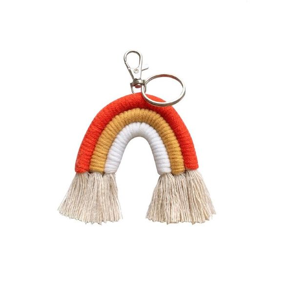 weaving rainbow keychains boho key holder keyring macrame bag charm car hanging, Silver
weaving rainbow keychains boho key holder keyring macrame bag charm car hanging, Silver