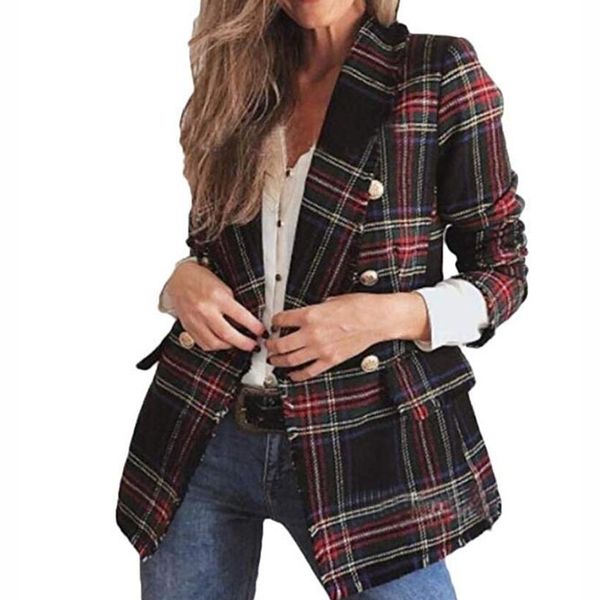 women's jackets vintage plaid women jacket slim print for fashion turndown collar spring autumn female coat outwear 2021 cdr2178, Black;brown
women's jackets vintage plaid women jacket slim print for fashion turndown collar spring autumn female coat outwear 2021 cdr2178, Black;brown