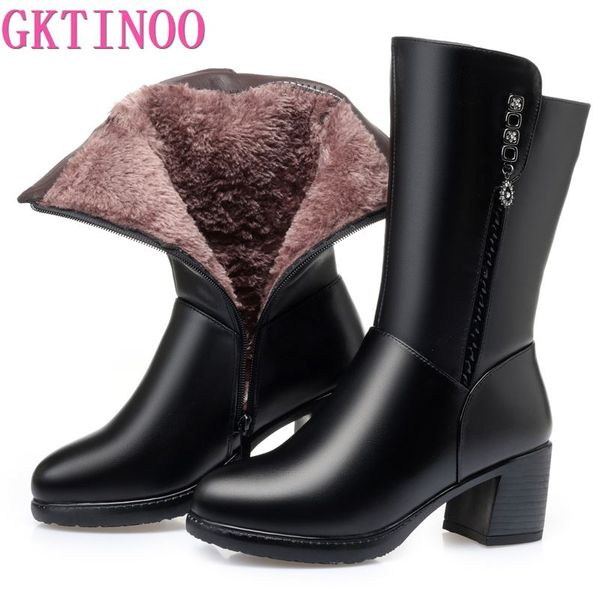 gktinoo genuine leather women boots winter new thick heel fashion high heels natural women long boots warm wool winter footwear, Black
gktinoo genuine leather women boots winter new thick heel fashion high heels natural women long boots warm wool winter footwear, Black