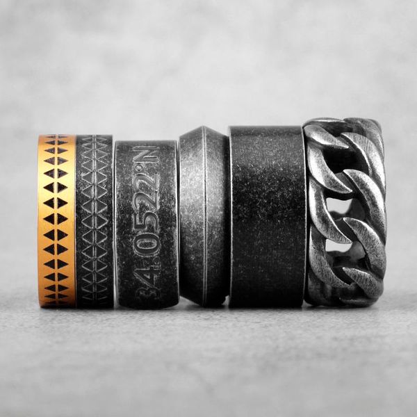 simple punk retro black stainless steel mens rings for women couple lover boy girlfriend biker jewelry creativity gift wholesale, Golden;silver
simple punk retro black stainless steel mens rings for women couple lover boy girlfriend biker jewelry creativity gift wholesale, Golden;silver