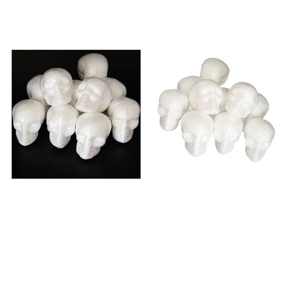 20 pieces modelling styrofoam foam skull heads shaped ornaments halloween party crafts
20 pieces modelling styrofoam foam skull heads shaped ornaments halloween party crafts