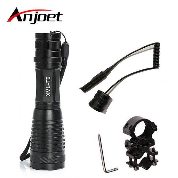 anjoet e6 xm-l t6 led torch zoomable tactical for camp hunting for 3x or 18650 battery remote switch+gun mount
anjoet e6 xm-l t6 led torch zoomable tactical for camp hunting for 3x or 18650 battery remote switch+gun mount