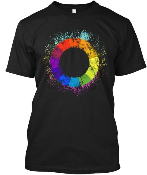 men t shirt art teacher gift color circle palette women tshirt