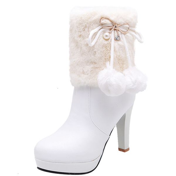 boots 2021 winter snow women bowknot zip high heel platform shoes thick fur party wedding woman ankle, Black
boots 2021 winter snow women bowknot zip high heel platform shoes thick fur party wedding woman ankle, Black