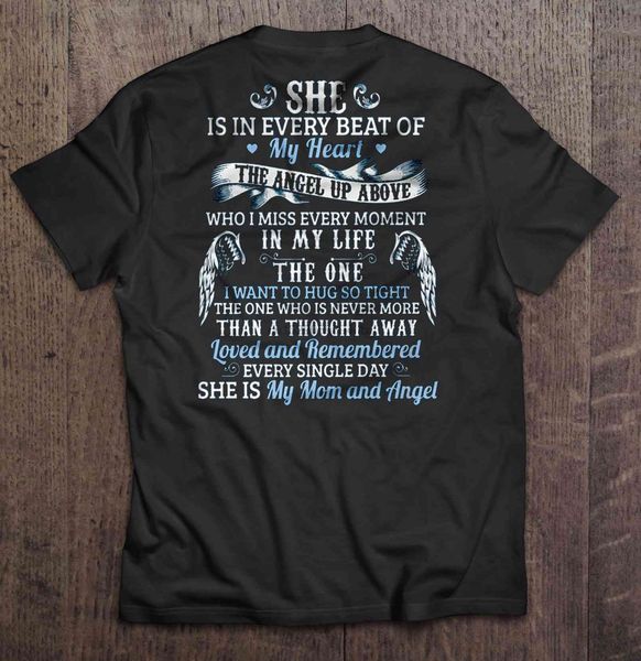 men funny t shirt fashion tshirt she is in every beat of my heart the angel up above she is my mom and angel women t-shirt
men funny t shirt fashion tshirt she is in every beat of my heart the angel up above she is my mom and angel women t-shirt