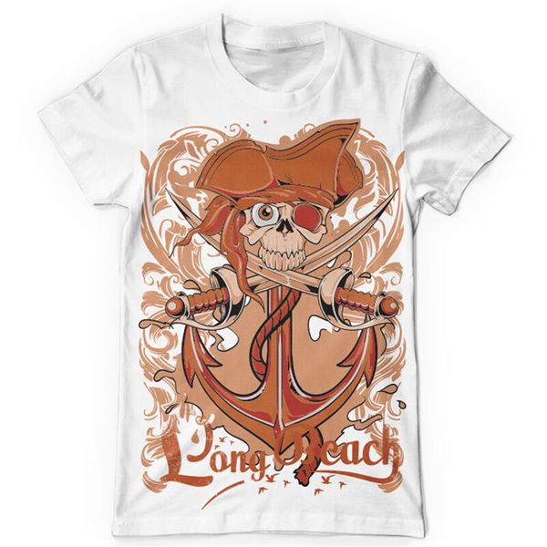 long beach pirate 215 t shirt white tee outdoor wear tee shirt