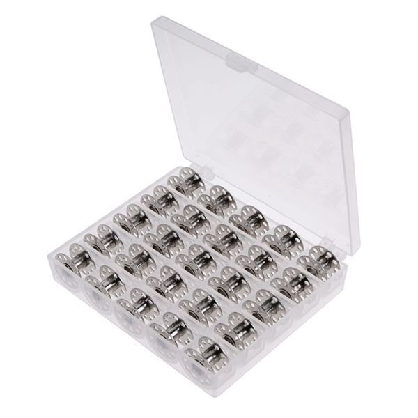 sewing notions & tools 25pcs clear empty bobbins spool metal case with 25 grid storage box for brother janome singer elna machine reels, Black
sewing notions & tools 25pcs clear empty bobbins spool metal case with 25 grid storage box for brother janome singer elna machine reels, Black
