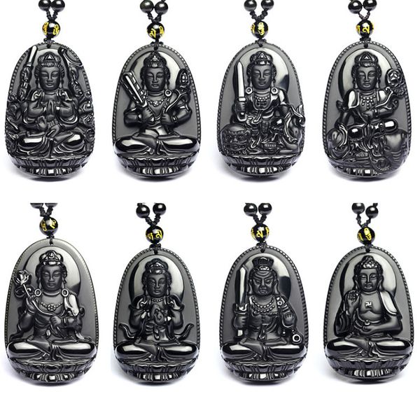 2020 unique natural black obsidian carved buddha lucky amulet pendant necklace for women men pendants jewelry gifts, Silver
2020 unique natural black obsidian carved buddha lucky amulet pendant necklace for women men pendants jewelry gifts, Silver