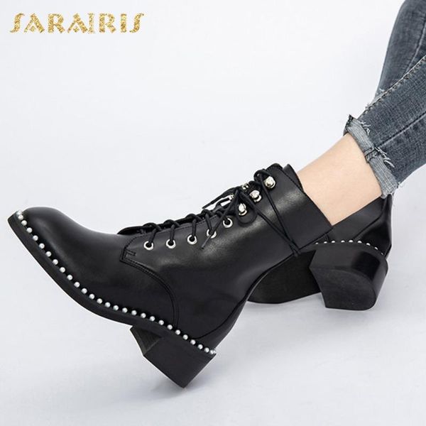boots lapolaka 2021 fashion ankle women shoes thick heels pearl lace up comfortable office work female, Black
boots lapolaka 2021 fashion ankle women shoes thick heels pearl lace up comfortable office work female, Black