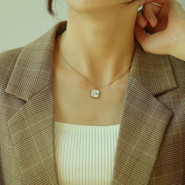 pendant necklaces bohemian cube shell stainless steel necklace simple charm clavicle chain women fashion jewelry accessories gift, Silver
pendant necklaces bohemian cube shell stainless steel necklace simple charm clavicle chain women fashion jewelry accessories gift, Silver