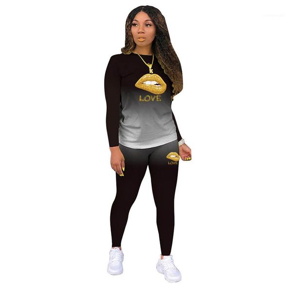 outfits fashion letter lips pattern tracksuits casual long sleeve ankle length pants womens designers clothes womens 2 piece, Gray
outfits fashion letter lips pattern tracksuits casual long sleeve ankle length pants womens designers clothes womens 2 piece, Gray