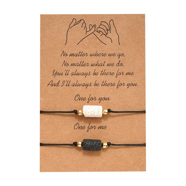 charm bracelets wish card lava stone bracelet set friendship couple for women men black rope string bff jewelry, Golden;silver
charm bracelets wish card lava stone bracelet set friendship couple for women men black rope string bff jewelry, Golden;silver