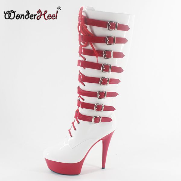 wonderheel new high heel 15cm stiletto heel patent shiny knee high boots fashion platform buckles cosplay boots, Black
wonderheel new high heel 15cm stiletto heel patent shiny knee high boots fashion platform buckles cosplay boots, Black