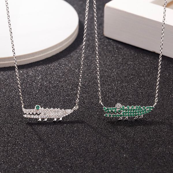 s925 sterling silver crocodile necklace women's hipster micro-inlaid full diamond green white zircon pendant telescopic adjustable
s925 sterling silver crocodile necklace women's hipster micro-inlaid full diamond green white zircon pendant telescopic adjustable