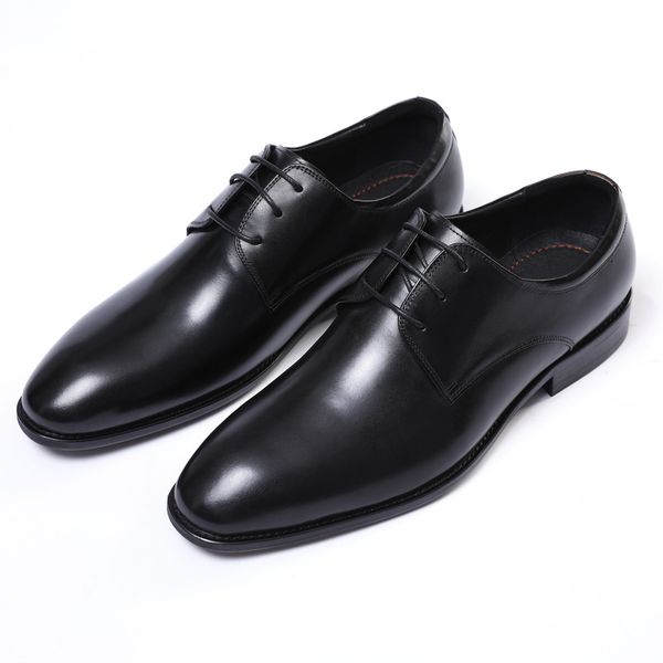 lace-up men's leather shoes business dress shoes soft leather breathable genuine wedding wear, Black
lace-up men's leather shoes business dress shoes soft leather breathable genuine wedding wear, Black