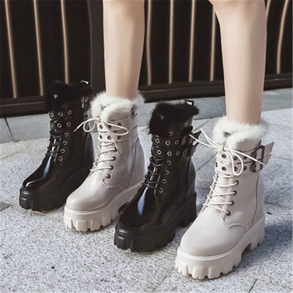 boots autumn winter warm leather chunky motorcycle fashion lace up platform shoes woman thick sole black beige ankle 34-39
boots autumn winter warm leather chunky motorcycle fashion lace up platform shoes woman thick sole black beige ankle 34-39