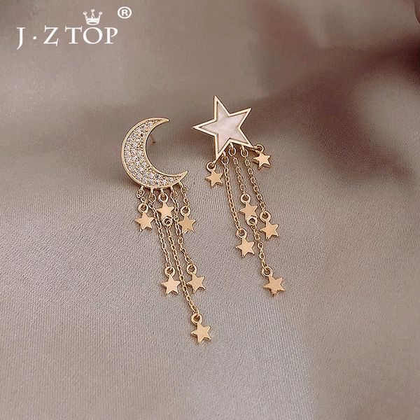 dangle & chandelier jzladies asymmetric moon star drop earrings for women gold long tassel chain fashion metal earring pendientes mujer, Silver
dangle & chandelier jzladies asymmetric moon star drop earrings for women gold long tassel chain fashion metal earring pendientes mujer, Silver