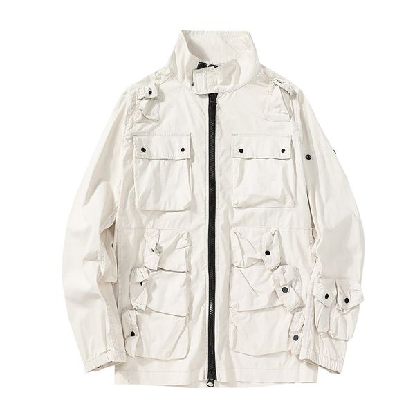stone pirates 20ss old dyeing multi pocket work jacket spring and autumn thin stand collar solid color coat, Black;brown
stone pirates 20ss old dyeing multi pocket work jacket spring and autumn thin stand collar solid color coat, Black;brown