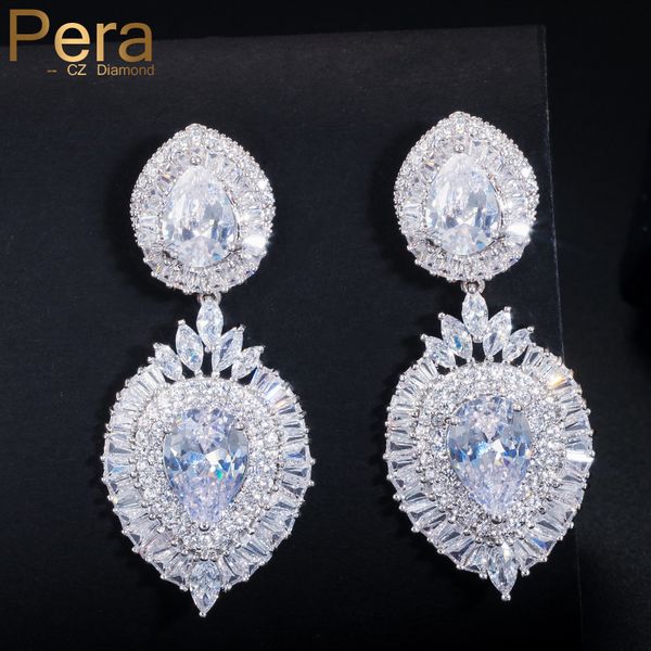 dangle & chandelier pera luxury cubic zirconia stone women big long dangling drop earrings wedding party costume jewelry for brides e142, Silver
dangle & chandelier pera luxury cubic zirconia stone women big long dangling drop earrings wedding party costume jewelry for brides e142, Silver