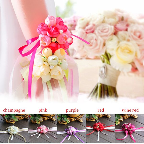charm bracelets girl bridesmaid wedding prom wrist corsage flower bracelet decorative bride a66, Golden;silver
charm bracelets girl bridesmaid wedding prom wrist corsage flower bracelet decorative bride a66, Golden;silver