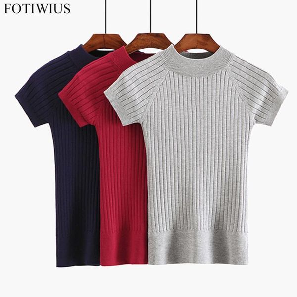 women's t-shirt 6 colors 2021 summer knitted t shirt tees women short sleeve solid t-shirts fashion slim knitwear pullover, White
women's t-shirt 6 colors 2021 summer knitted t shirt tees women short sleeve solid t-shirts fashion slim knitwear pullover, White