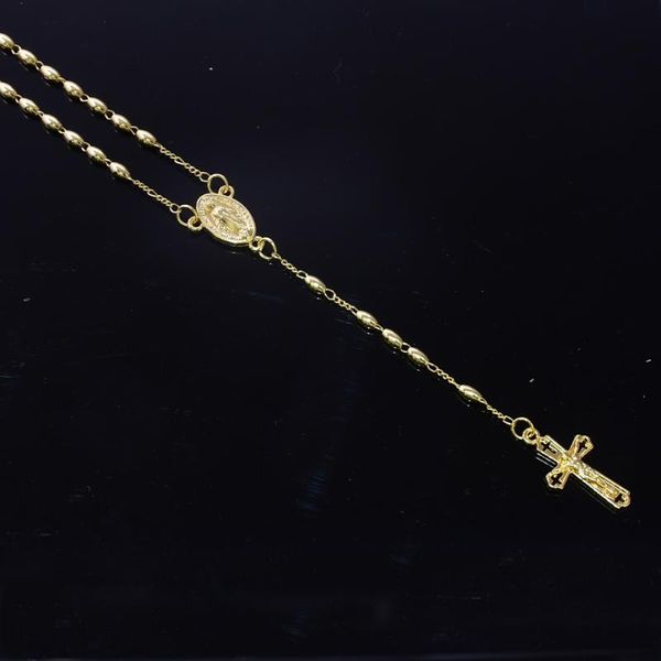 pendant necklaces fashion copper bead cross rosary necklace retro style religious ornament 3*4mm measle women charm gift, Silver
pendant necklaces fashion copper bead cross rosary necklace retro style religious ornament 3*4mm measle women charm gift, Silver